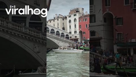 Gondola Accident in Venice || ViralHog