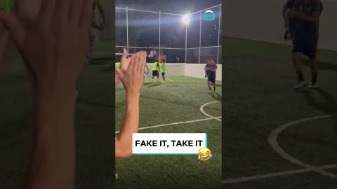 Player Fakes Fall And Scores Foul Shot Goal || ViralHog