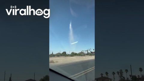 Dust Devil Spotted Rising Up Into The Air || ViralHog