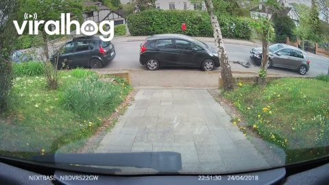 Hit and Run on a Parked Car Outside My House || ViralHog