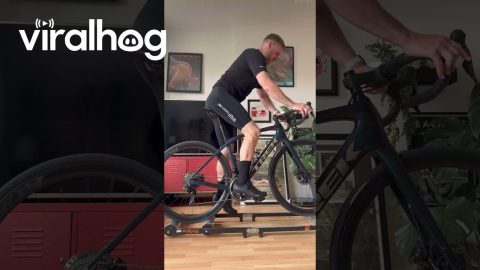 Falling off Stationary Bike Roller || ViralHog