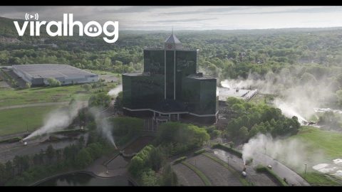 Sheraton Crossroads Hotel Controlled Implosion || ViralHog