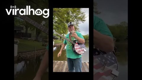 Banjo Fishing With Nunchuck Flipping || ViralHog