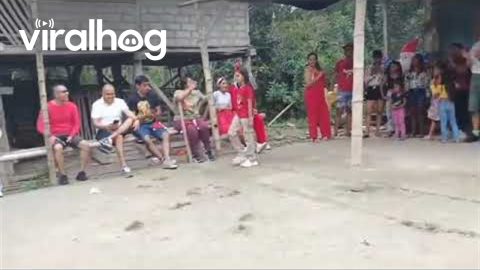 Bench Tumbles After Princess Walks By With Kiss || ViralHog