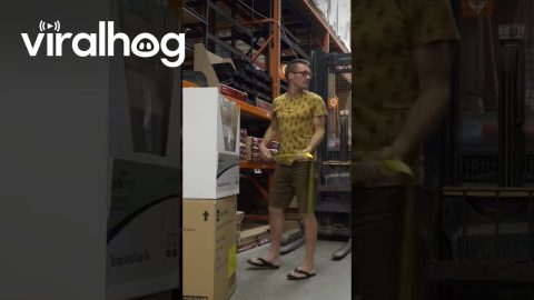 Guy Tickles Strangers at the Hardware Store || ViralHog