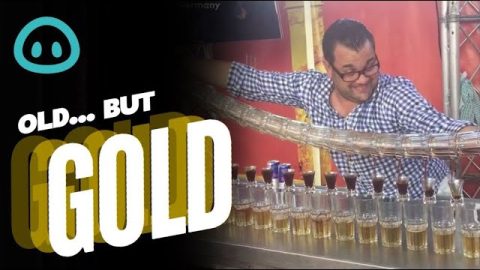 Bartender Breaks Record For Jaggerbombs Poured Simultaneously || ViralHog