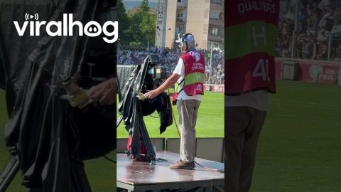 World Cup Cameraman Caught Smoking on the Job || ViralHog