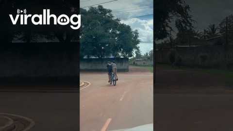 Kids Have a Unique Way of Riding Tandem || ViralHog