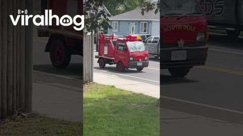 Miniature Fire Engine Reporting For Duty || ViralHog