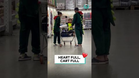 Adorable Dinosaur Family Goes Grocery Shopping || ViralHog