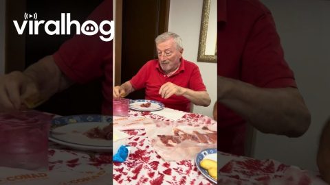 Grandfather Loses His Patience With Forked Ham || ViralHog