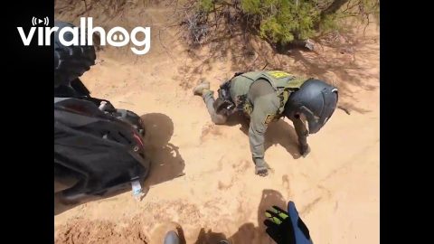 Almost Hit a Border Patrol Agent on His ATV || ViralHog