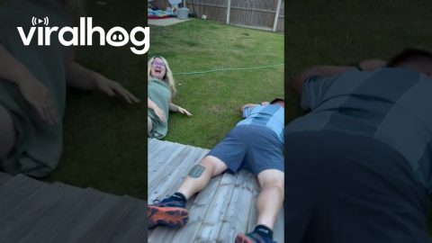 Racing Family Breaks Backyard Fence || ViralHog