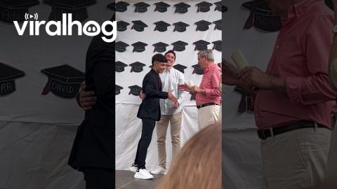 Backflip Fail From Graduation Stage || ViralHog