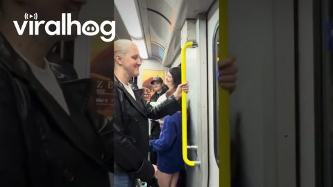 Bringing a Wheelbarrow of Pasta onto the Vancouver SkyTrain || ViralHog
