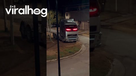 Red-Eyed Truck Watches Neighborhood || ViralHog