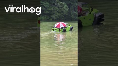 Water Car Floats And Drives Away || ViralHog