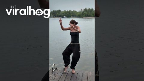 Moscow Influencer Falls Into Water || ViralHog