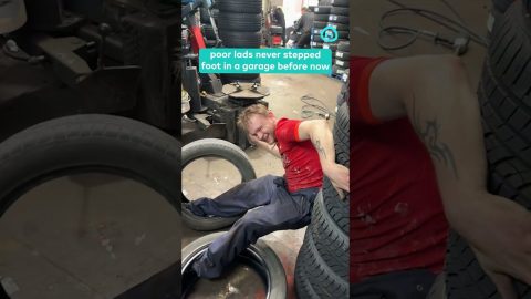 New Guy Puts Shoes in Sticky Tires || ViralHog Shorts