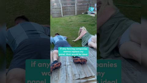 Racing Family Breaks Backyard Fence || ViralHog Shorts