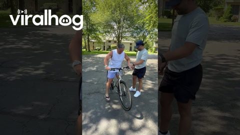 My Dad Teaches My Boyfriend How to Ride a Bike for the Very First Time || ViralHog