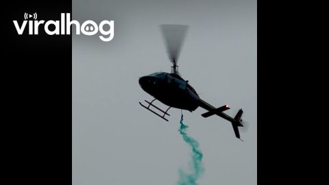 Gender Reveal Via Helicopter || ViralHog