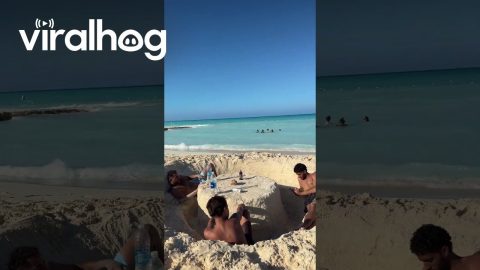 Beach VIP Lounge Dugout || ViralHog