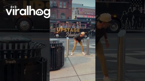 Street Dancer Puts on Show for Bachelorette Party Bus || ViralHog