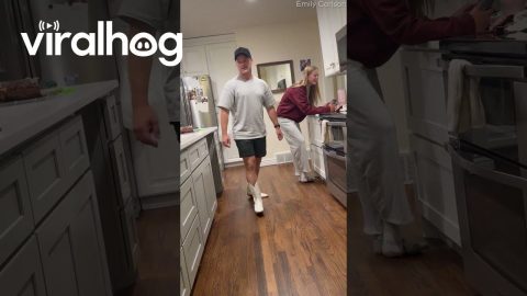 Uncle Wears His Niece's Cowgirl Boots || ViralHog