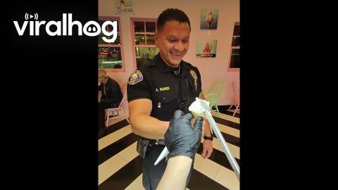 Funny Turkish Ice Cream Vendor Tricks Police Officer in Los Angeles || ViralHog