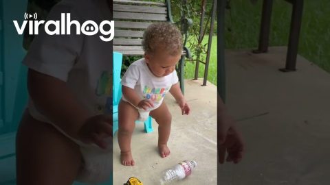 Son Grunts Like Grandpa Getting Out Of Chair || ViralHog