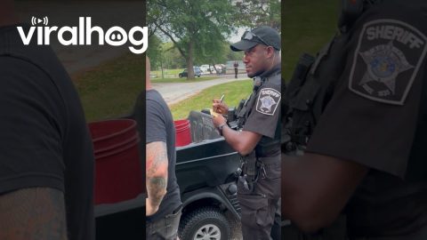 Balloon Man Detained During Neighborhood Festival || ViralHog