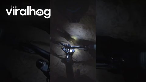 Mountain Biking in a Cave || ViralHog