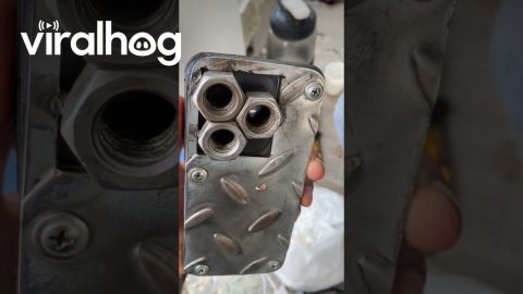 Heavy Duty Phone Case Made from Nuts and Bolts || ViralHog