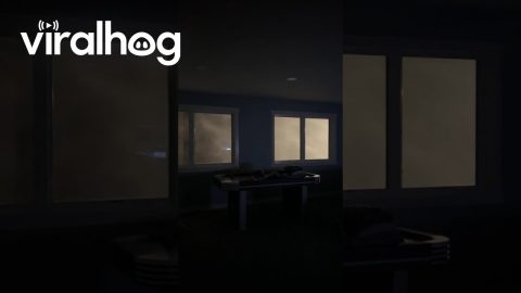 North Dakota Derecho Rages Outside Windows || ViralHog