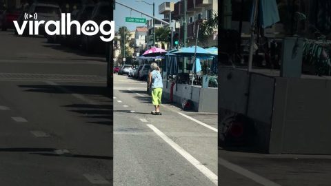 Skateboarding Granny || ViralHog