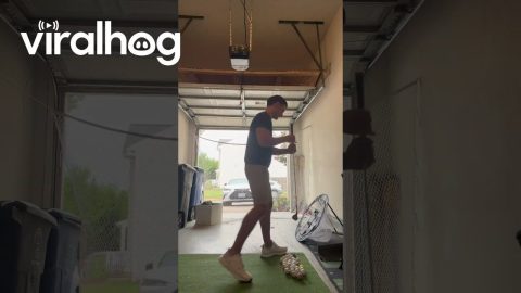 Garage Golf Gone Wrong Dents Car || ViralHog
