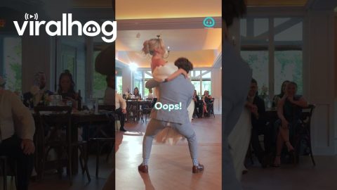 Groom Splits Pants While Lifting Bride || ViralHog Shorts