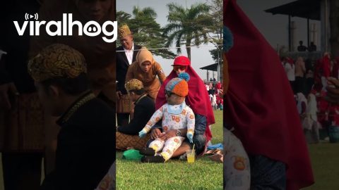 Two Men in Baby Costumes || ViralHog