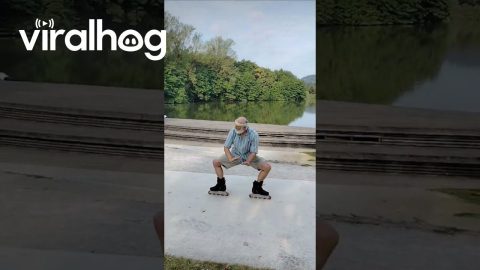 Feel Good Flowing Roller Skating Dance || ViralHog