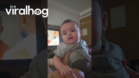 Baby Giggles At Mom's Funny Noises || ViralHog