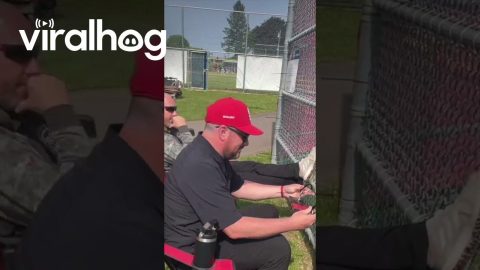 Clever Device Lets Spectators Put Feet Up || ViralHog