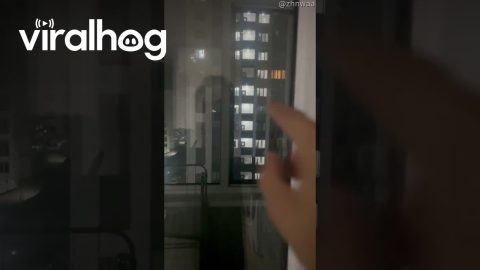 Microwave Controls Neighboring Building's Lights || ViralHog
