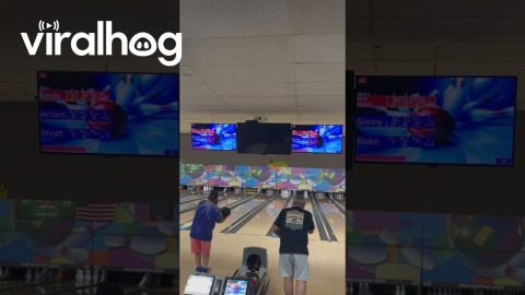 Bowling Ball Slips Out on the Backswing || ViralHog