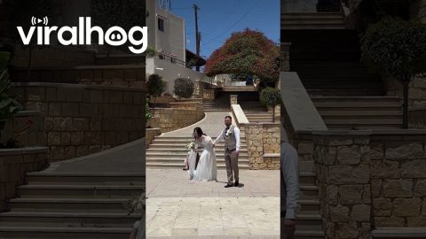 Bridesmaid Falls Down Steps, Drags Bride Down With Her || ViralHog