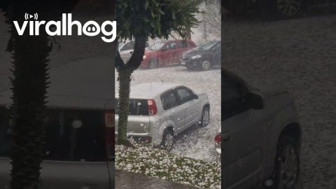 Hailstorm in Castro Brazil || ViralHog