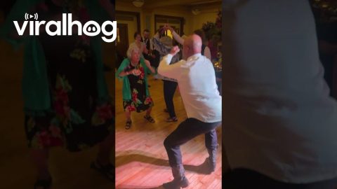 Granny Rolls Herself Off The Dance Floor || ViralHog