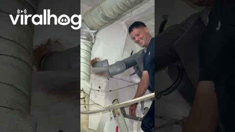 Water Turns On Before the Plumber's Ready || ViralHog
