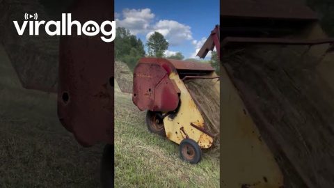 Bailing Hay With An RV || ViralHog