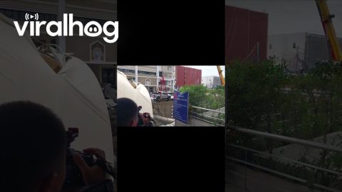 Pickup Safely Moved Away From Bangkok Sinkhole || ViralHog